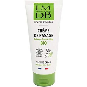 La Maison du Barbier - Scheercrème met biologische ricinusolie - Ecocert Cosmos Organic, 98,5% ingrediënten van natuurlijke oorsprong, 30% uit biologische landbouw - Franse productie - 100 ml