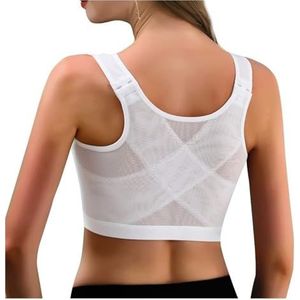 S-5XL Houdingscorrectie Vormgevende BH Voorsluiting Postoperatief Draadloos Comfort Bralette Rugsteun Push-up BH (Color : White, Size : 4XL)