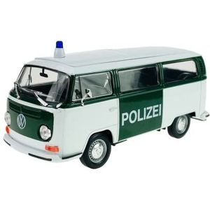 Welly Volkwagen T2 politie groen wit bus Transporter 1967-1979 1/24 model auto