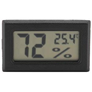 Garosa ingebedde digitale hygrometerthermometer Nauwkeurige vochtigheidsmeting Snelle temperatuurmeter met ingebouwde sonde (zwart)