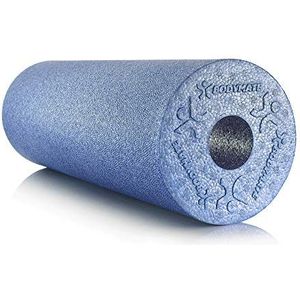 BODYMATE professionele Fasciarol STANDARD middelhard Lengte 45 cm Diameter 15 cm - met gratis e-book - Grijs/Blauw