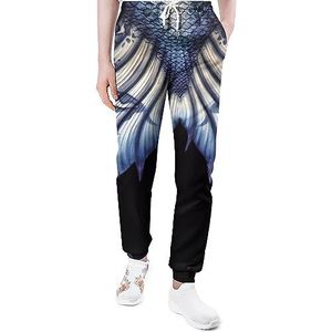 Blauwe Zeemeerminstaart Joggingbroek voor Mannen Yoga Atletische Jogger Joggingbroek Trendy Lounge Jersey Broek XL