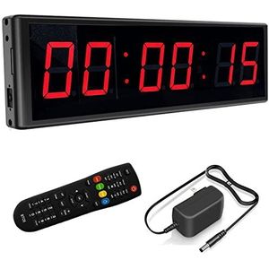 BTBSIGN LED Digitale Countdown Wandklok Fitness Timer Stopwatch voor Gym (5,8 cm Digitaal Hoog)