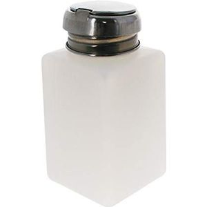 Utoolmart 200Ml Alcohol Vloeibare Druk Pompen Dispenser, voor Nagellak Remover, Lip Eye Make-up Remover, Pomp Dispensers Lege Fles met Pompkop, 1 Stks