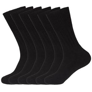 989Zé ENZO Heren wol diabetische sokken niet elastische winter warme dikke wandelsok maat UK 6-11 6 paar kuitlengte, Zwart, One Size