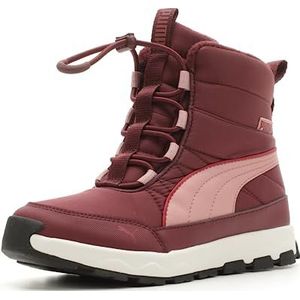 PUMA Evolve Laars-sluiting, sneeuwschoenen voor kinderen, uniseks, Dark Jasper-Future Pink-Astro Red, 23,2 cm, meerkleurig (Dark Jasper Future Pink Astro Red), 23.2 cm