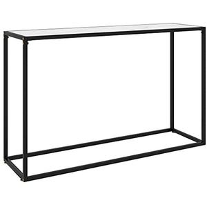 AUUIJKJF Tafels Console Tafel Wit 120x35x75 cm Gehard Glas Meubels