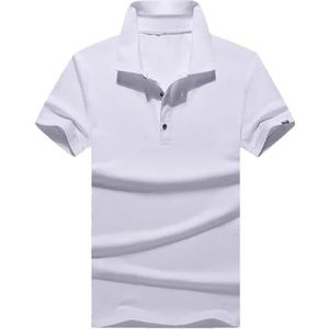 Dvbfufv Mannen Zomer Business Ademend Polos Shirt Mannen Outdoor Tactische Wandelen T-shirt Mannen Werk Shirts, Wit, XL