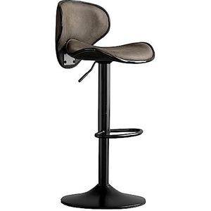 Barkrukken Nordic Barstoel Met Rugleuning Keuken Barstoel Hoogte Hefbare Barkruk Tech Fabric Seat Top Metalen Voetsteun Barkruk (Color : B, Size : Sitting Height 60-80cm)