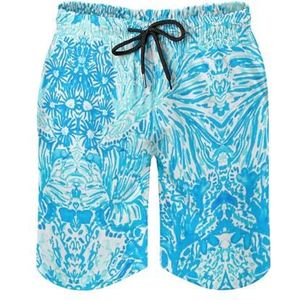SANYJRV Mannen Hawaii Elastische Shorts, Licht Zacht Strand Korte Broek, Outdoor Running Zwemmen Sport Trunks, Kleur 2, XL