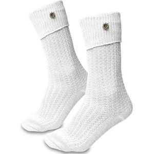 Steigenhöfer Manufaktur Klederdrachtsokken voor heren en dames, lang, klassieke kniekousen in vlechtpatroon, Oktoberfest, kousen van katoen voor mannen en vrouwen, 45/46 EU