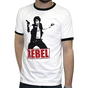 STAR WARS - T-Shirt Han Solo Rebel - White (XL)