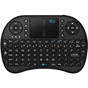 Rii i8 2.4GHz RF Mini Wireless Keyboard with Touch Pad Mouse Black Layout KODI XBMC Raspberry Pi Android Box HTPC IPTV Remote Control