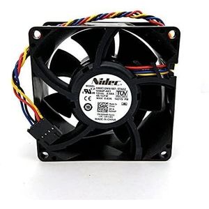 For Low-Noise 4-Wire Chassis Fan for CPU and Game Console H80E12MS1B7-57A02 8038 DC 12V 0.58A LMNCBVYA