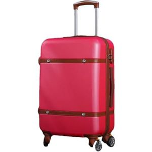 Vrouwen Harde Retro Rolling Bagage Set Trolley Bagage Met Cosmetische Tas Vintage Koffer, 1 stuks bagage 4, 26