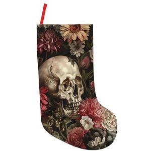 Bloemen Schedel Print Kerst Kousen,Vakantie Party Decoraties