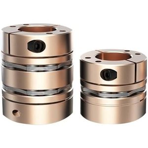 Flexibele motoraskoppeling, LDG D40L35/L50, membraan, aluminium koppeling, cardanaansluiting, voor 3D-printer (LDG1-B-D40L35-10X10)