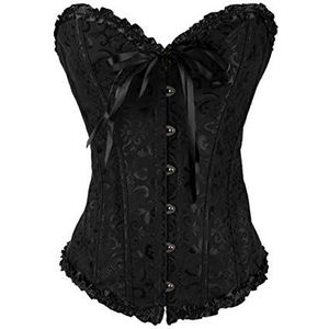 Sxybox Dameskorset, buikweg, volledige borst, corsage, lingerie, rijdt bovenaan, satijn, zonder botten, met G-string