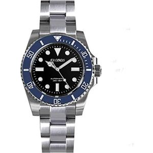 Cronos Sub Diver Mannen Horloge Geen Datum NH35 Sapphire Crystal Keramische Bezel 20 ATM Glideclasp Automatische Horloges, color 7