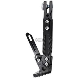 CNC motorfiets zijsteun zijstatief aluminium antislip steunstatief verstelbare parkeerstandaard universeel(Black)