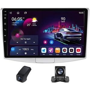 Autoradio geldt voor Volkswagen Passat 7 B7 NMS 2011-2015 9 inch Touchscreen met Wireless Carplay Android Auto,GPS-navigatie 2 DIN Radio Android Bluetooth/Achteruitrijcamera(X2)