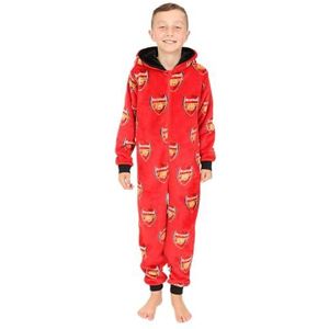Arsenal Voetbalclub Jongens Fleece Slaappak Kids All in One, Rood, 7-8 jaar