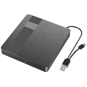 Externe DVD -/+RW optische drive USB3.0 Type-C CD-speler Brander Schrijver Lezer Geschikt for Laptop PC Windows 10 11 Mac