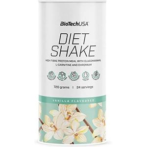 BioTechUSA Diet Shake | Eiwitrijk, Vetarm | Met Superfoods, Chromium, Glucomannaan, L-Carnitine | Zonder Palmolie, 720 g, Vanille