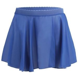 Vrouwen Chiffon Ballet Wrap korte rok， Ballet tailleband leotard chiffon rok ballet chiffon wikkelrok(Blue,S for 90 to 135cm)