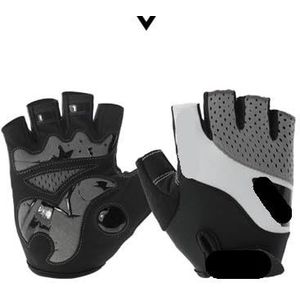 Sporthandschoenen Handschoenen Voor Heren Geventileerde Gewichthefhandschoenen Met Ingebouwde Polsbandjes Volledige Handpalm Mountainbike (Color : Black)