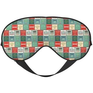 Gezegden afdrukken all-Occasion Sleep Eye Mask met dubbelzijdige verstelbare riem perfect voor diensten en reizen