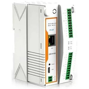 Lubeby Smart USR-M100 Indusrtial Remote IO Edge Computing Gateway MQTT/SSL Modbus IoT Gateway 4G-versie * 1 STKS (USR-M100-EAU)