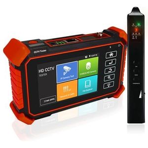 CCTV-tester Wi-Fi Videotester, IP CCTV-tester/IPC-tester 4 Inch Touchscreen-ondersteuning CVBS Analoge Cameratest AHD/CVI/TVI Met Kabeltracer(With Cable Tracer)