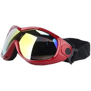 UV-bescherming huisdier bril PVC en PC verstelbare sterke slagbestendigheid hond zonnebril voor huisdier hond kat (rood)
