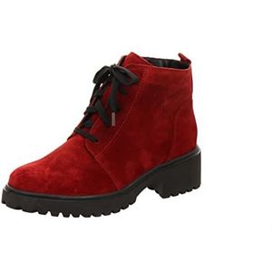 Waldläufer H-Luise Bootie, Order (velour), robijn, veters en ritssluiting, breedte H 716807-195-019, rood, 40 EU