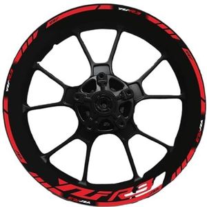 Yzf R3 Motorfiets Voertuig 17 Inch Wielnaaf Decal Decoratieve Velg Hoge Reflecterende Sticker(0018)