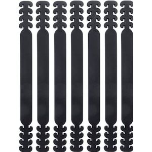 HIKERS Bevestiging voor mondkapjes, met haakjes, verlengstuk (zwart, set van 7)