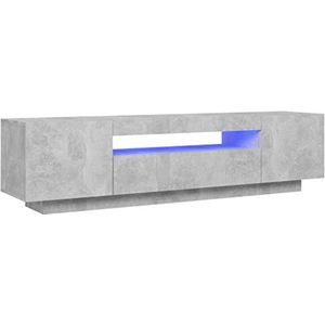 vidaXL Tv-meubel met LED-verlichting 160x35x40 cm betongrijs