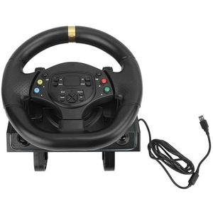 Driving Force Racestuur en Pedalen, Racestuur met Shifter en Coole LED-verlichting Gamingstuur voor PS3, One, Series X/S, 360