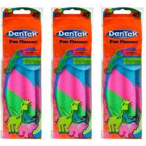 DenTek Kids Fun Flossers, wildvruchtensmaak, 40 stuks (3-pack)