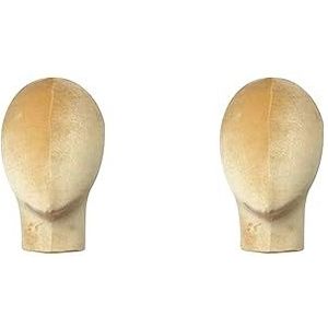 2 Set van Mannequin Mannequin Hoofd Model Pruiken Bril Hoeden Display Stand Goud