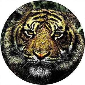 Slipmats Slipmat vilt voor elke 12"" LP DJ vinyl draaitafel platenspeler aangepaste afbeelding - Cat Tiger 3