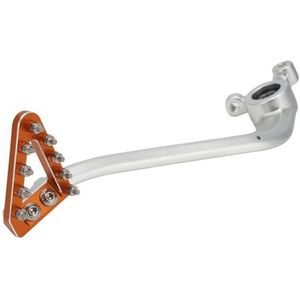 voetsteunen motorfiets Voor TE FE TC MC EX SX SXF XC XCF XCW EXCF TPI 125 250 350 450 Motorcycle CNC Aluminium Achterrempedaal Hendel Motorfiets Voetsteun(Oranje)