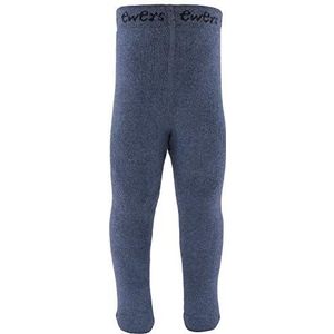 EWERS Thermo Baby- en kindermaillot voor meisjes en jongens, Made in Europe, badstof aan de binnenkant, pluche panty, katoen, effen basic, Jeans Mel., 110-116
