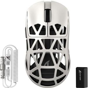 ATTACK SHARK R2PRO 45g SUPERLIGHT muis van magnesiumlegering, PixArt PAW3950-sensor, 42000DPI, 8000Hz draadloze polling-snelheid, 2,4G/BT/bedrade gamingmuis, programmeerbare muizen met opgerolde