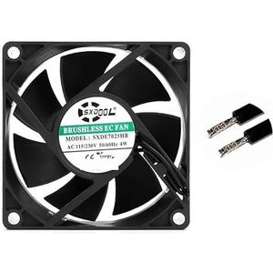 70mm AC EC borstelloze ventilator 110V 115V 120V 220V 240V axiale met dubbele kogellagers, sterke luchtstroom, 3500RPM, 27,6CFM, 4W