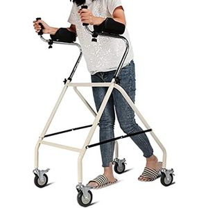 Rolling Mobility Walker met 4 wielen en Axillary Support Pad Opvouwbare Draagbare Rollator Walker voor gemiddelde en lange mensen