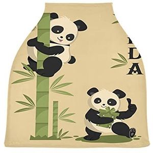 Bamboe Panda Baby Autostoelhoes Luifel Stretchy Verpleging Covers Ademend Winddicht Winter Sjaal voor Baby Borstvoeding Jongens Meisjes