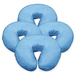 London Linens Premium Extra Dikke 100% KATOEN Flanel Massage Gezichtshouder Cover, Inclusief 4 stuks (4, Baby Blue)