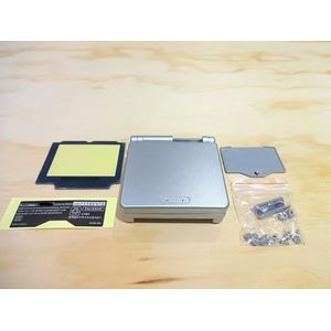 Behuizing Shell Case Cover + Gereedschap Voor GBA SP Gameboy Advance SP Reparatie Deel (Zilver)
